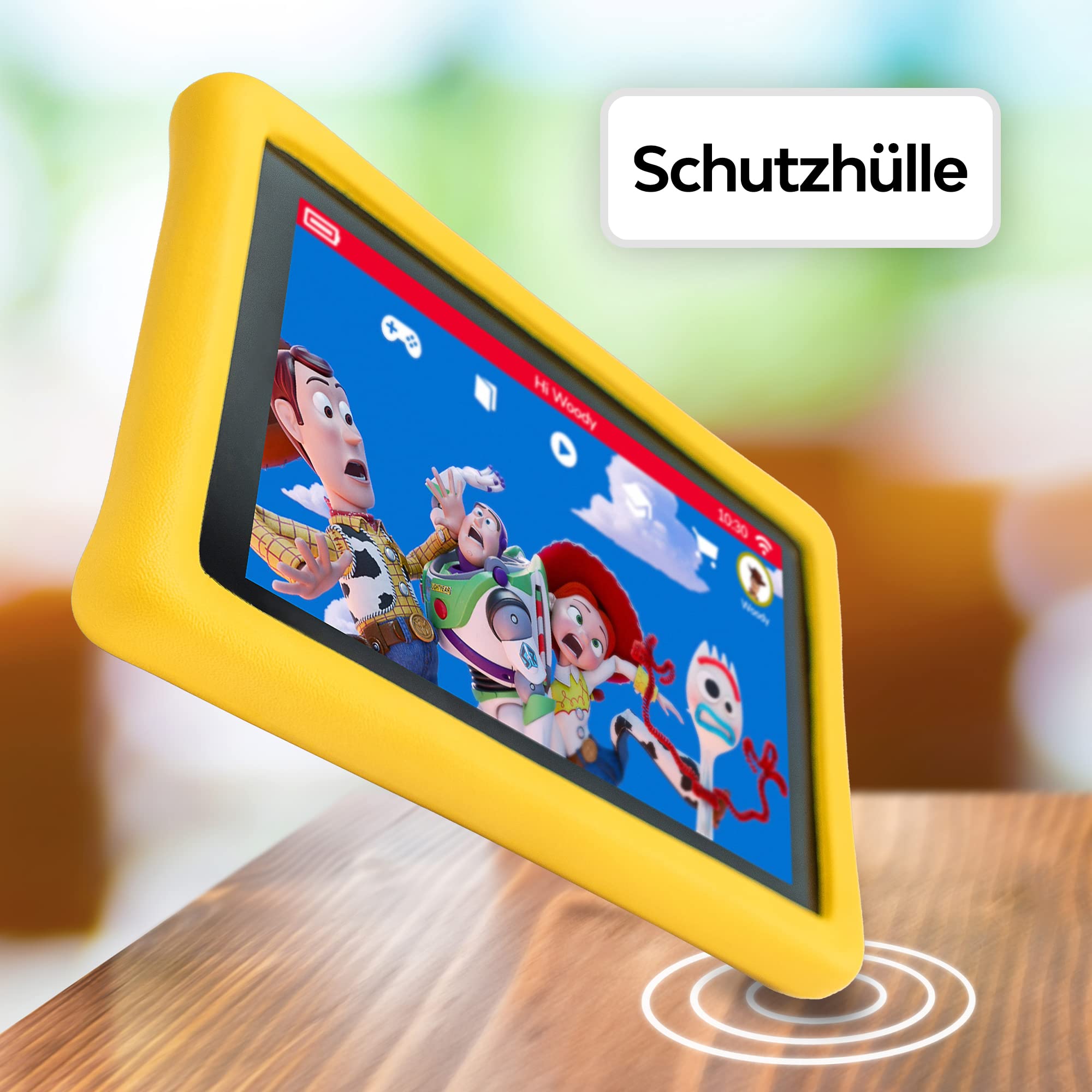 Pebble Gear Disney Kinder Tablet - offiziell izenziertes Toy Story Kids-Tablet mit Hülle, kindersichere Kontrollfunktionen, 7 Zoll, 500+ Spiele, Disney Apps & E-Books, TÜV-Süd geprüft