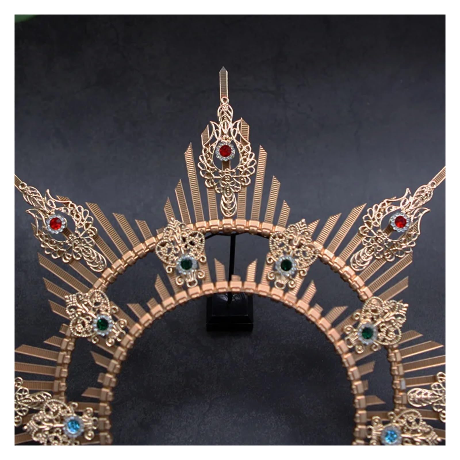 Podwójna Warstwa Halo Crown Zip Tie Spiked Halo Crown Headpiece Goddess Na Halloween Na Różne Okazje