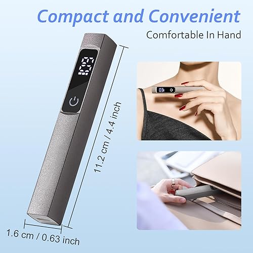 Miniatura 7 de Mini lámpara LED UV para uñas de gel, luz UV de mano mejorada 2.0, mini lámpara de uñas LED USB para secado rápido con pantalla táctil, luz UV