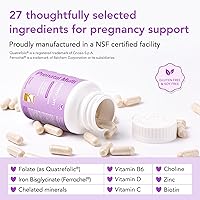 Vista 4 de Premom Prenatal Vitamins for Women - Conception for Her Multivitamin: 27 Nutrients, Includes 680mcg Methyl Folate + Choline + Iron, Traceable