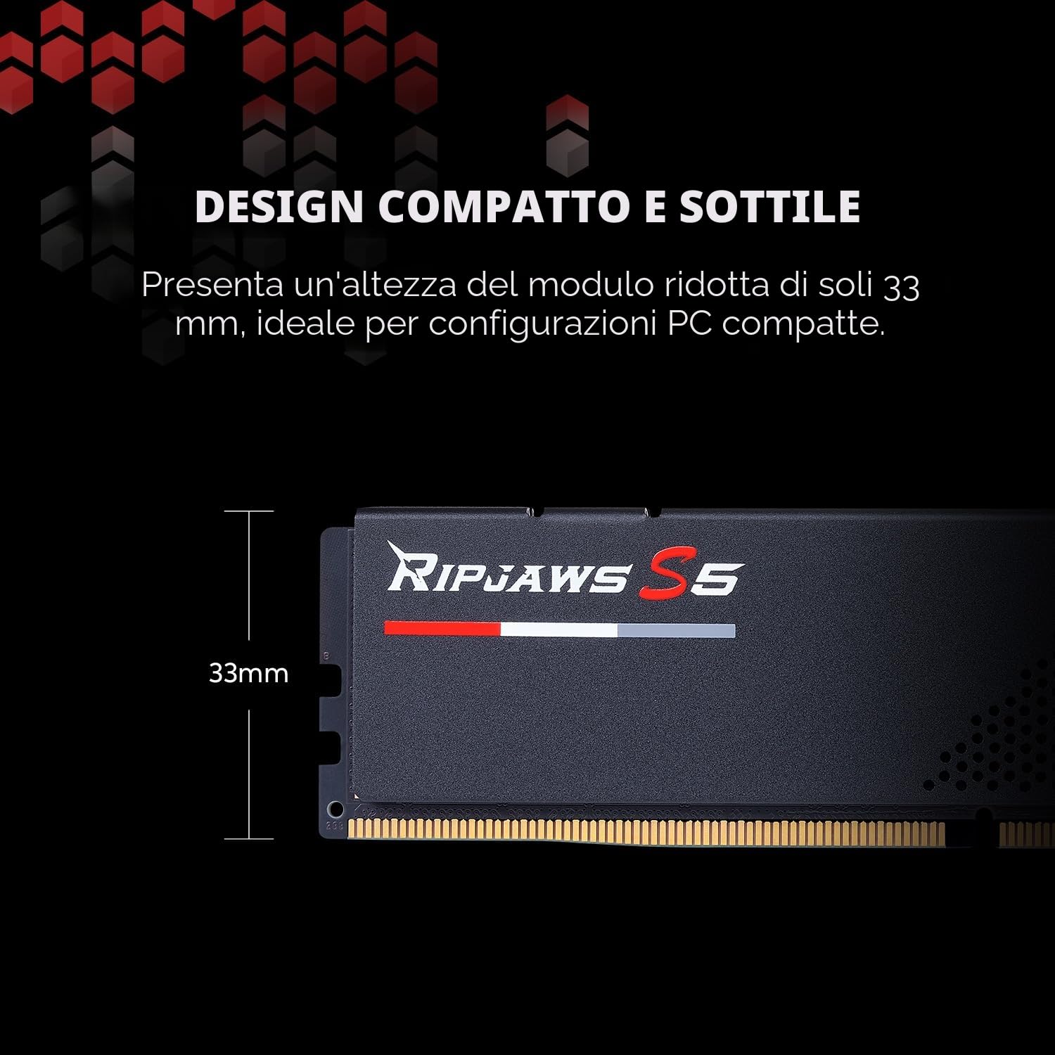 G.Skill DIMM 96GB DDR5-6400 (2X 48GB) Dual Kit Memoria Nero