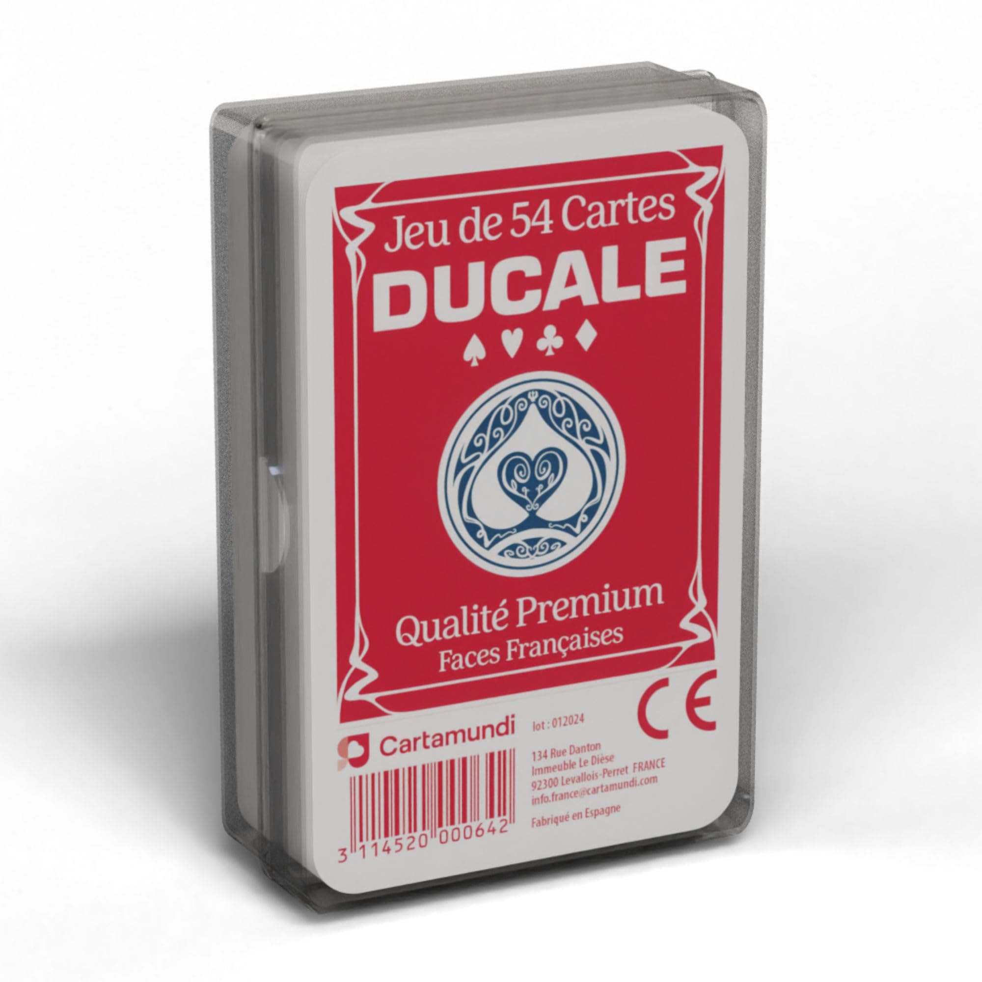 La Ducale Origine - Mazzo Di 54 Carte Da Gioco Premium - Fatto In Francia - Per Poker, Presidente, Palmito, 8 Americano E Altri Giochi