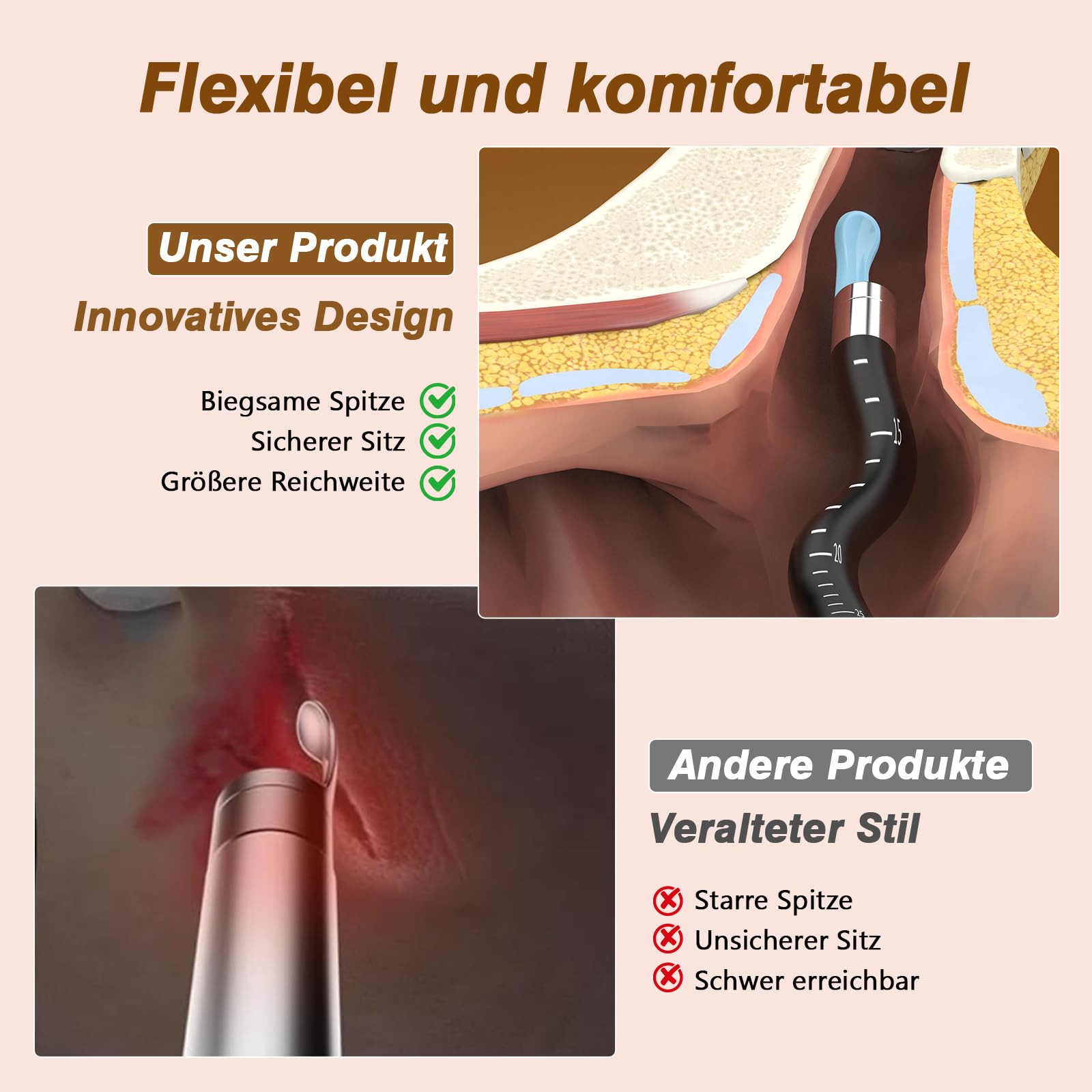 Ohrenschmalz Entferner Otoskop, AZHE 1080P HD Flexibler Ohrreiniger mit Pinzette, Wasserdicht Ohrenreiniger, 3.1mm Ohrreiniger mit Pinzette, für Erwachsene, Kinder und Haustier, Schwarz