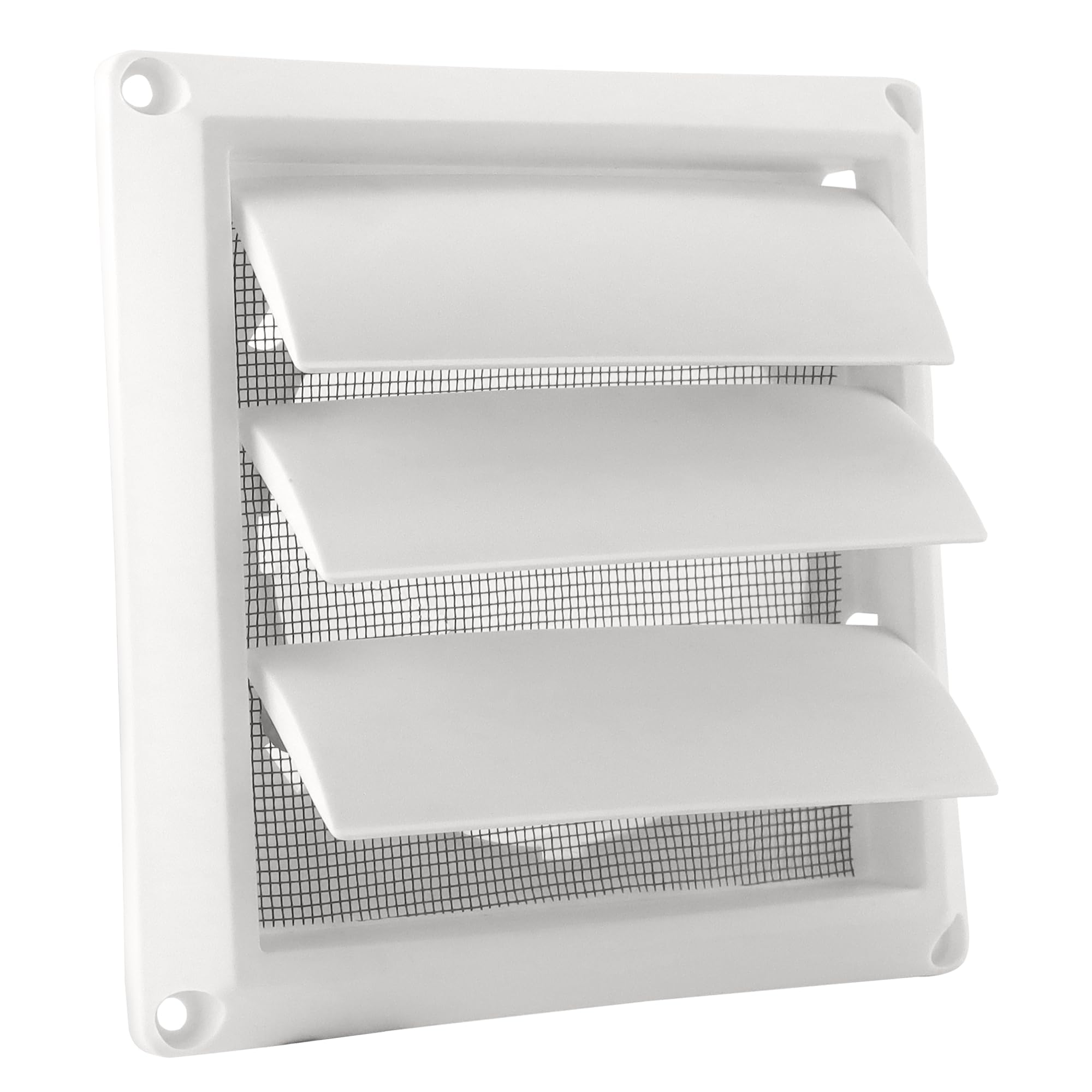 4" Dryer Vent Cover for Exterior - Prevent Rats and Birds - Outdoor Vent Cover for House - White Dryer Vent Cap with Screen - Easy Installation