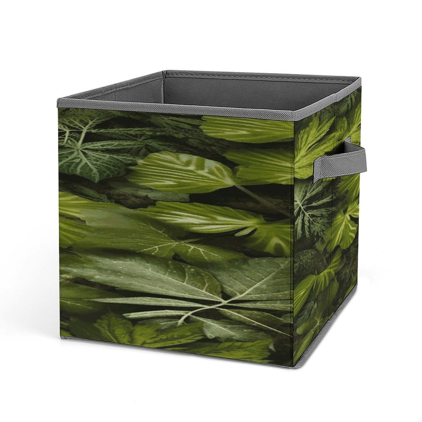 Fekiloot Style Green Leaves And Plants Storage Bins Storage Baskets