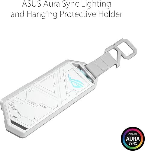 Miniatura 7 de ASUS ROG Strix Arion White M.2 NVMe SSD, carcasa USB 3.2 Gen 2x1 tipo C (10Gbps), doble USB-C a C y USB-C a A, sin destornillador, almohadillas