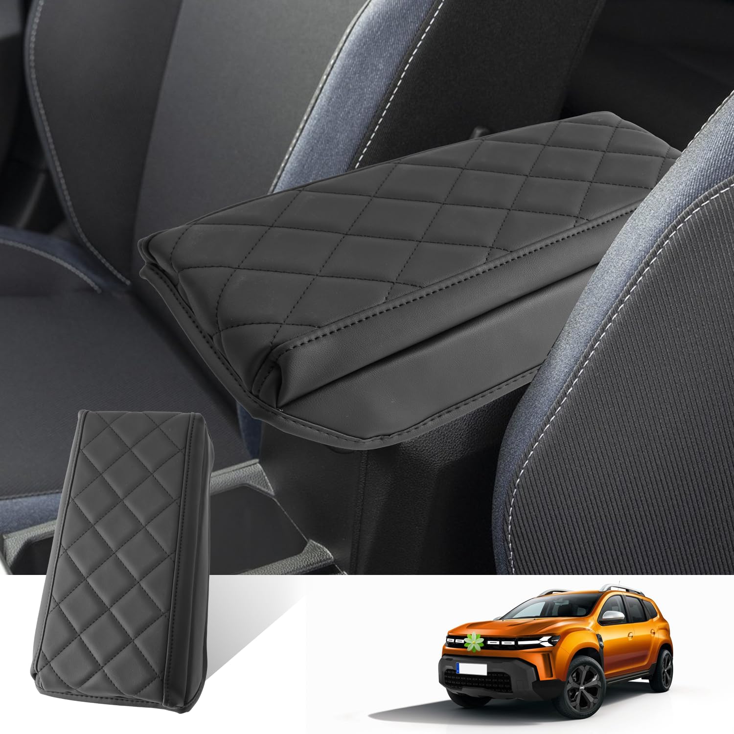 Ruiya Compatible avec Dacia Duster 3 2024 2025 2026 Housse d'accoudoir central, Couvercle de boîte d'accoudoir Étui de Protection Console Protection d'accoudoir Dacia Duster Accessoire
