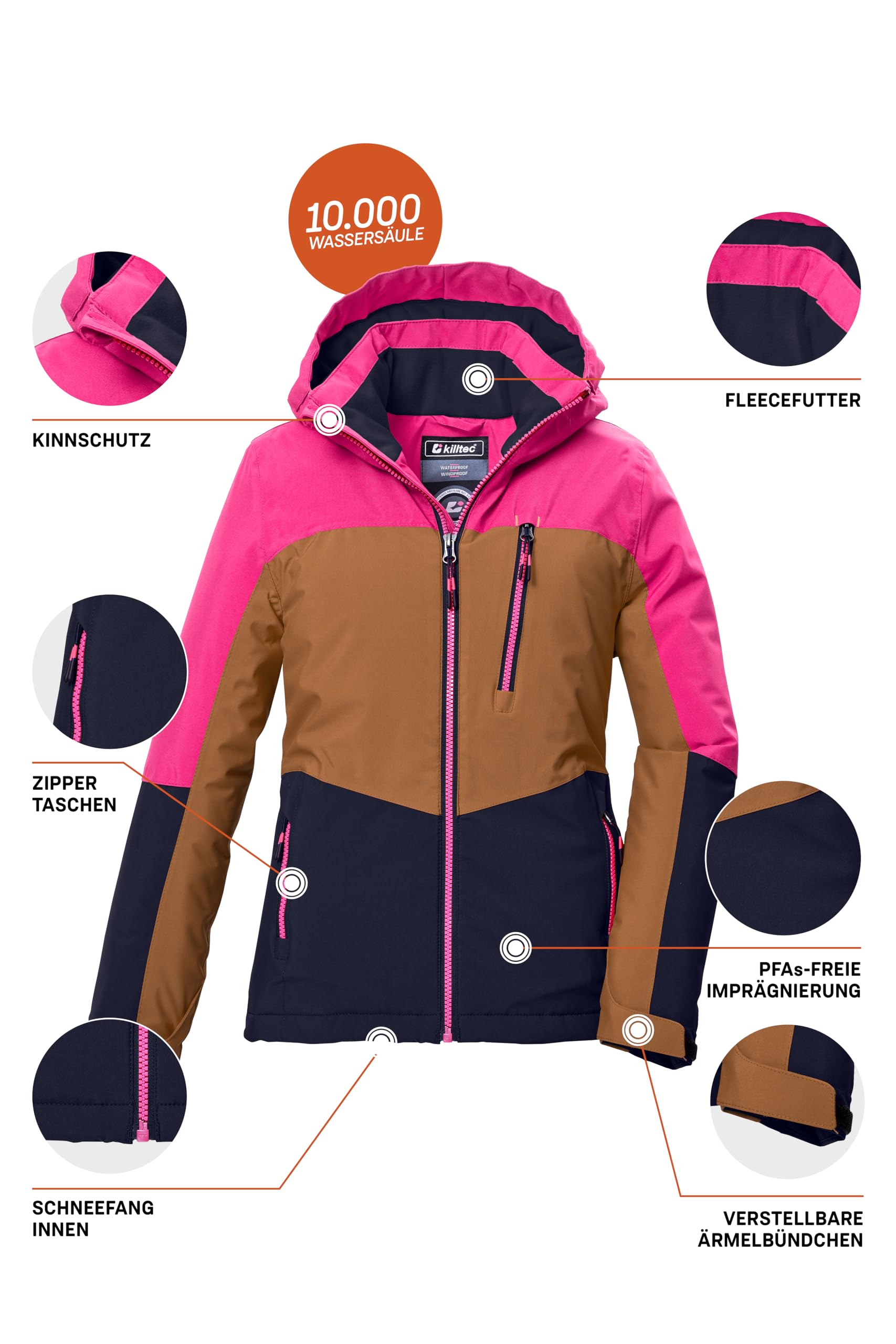 Killtec Chaqueta funcional exterior con capucha protección nieve Niñas
