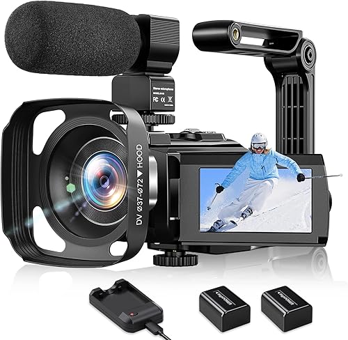 Miniatura 1 de Videocámara de vídeo 4K para YouTube cámara de vlogging Ultra HD de 48 MP pantalla táctil IPS de 3 pulgadas visión nocturna por infrarrojos 16X zoom