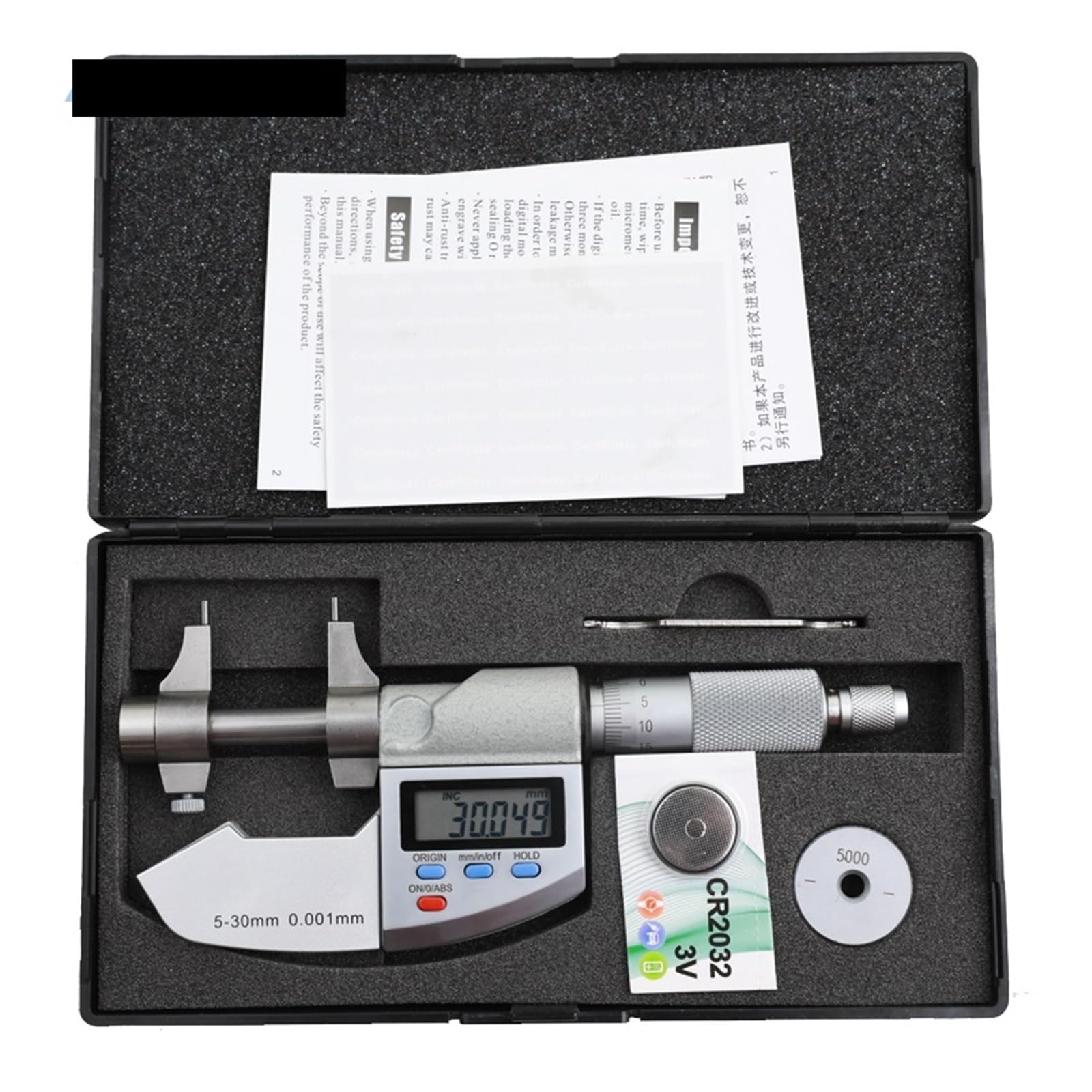 Wodoodporny cyfrowy mikrometr suwmiarka IP65 5-30/25-50mm 0,001mm Elektroniczny narzędzia pomiarowe Testowanie średnicy(25-50MM)