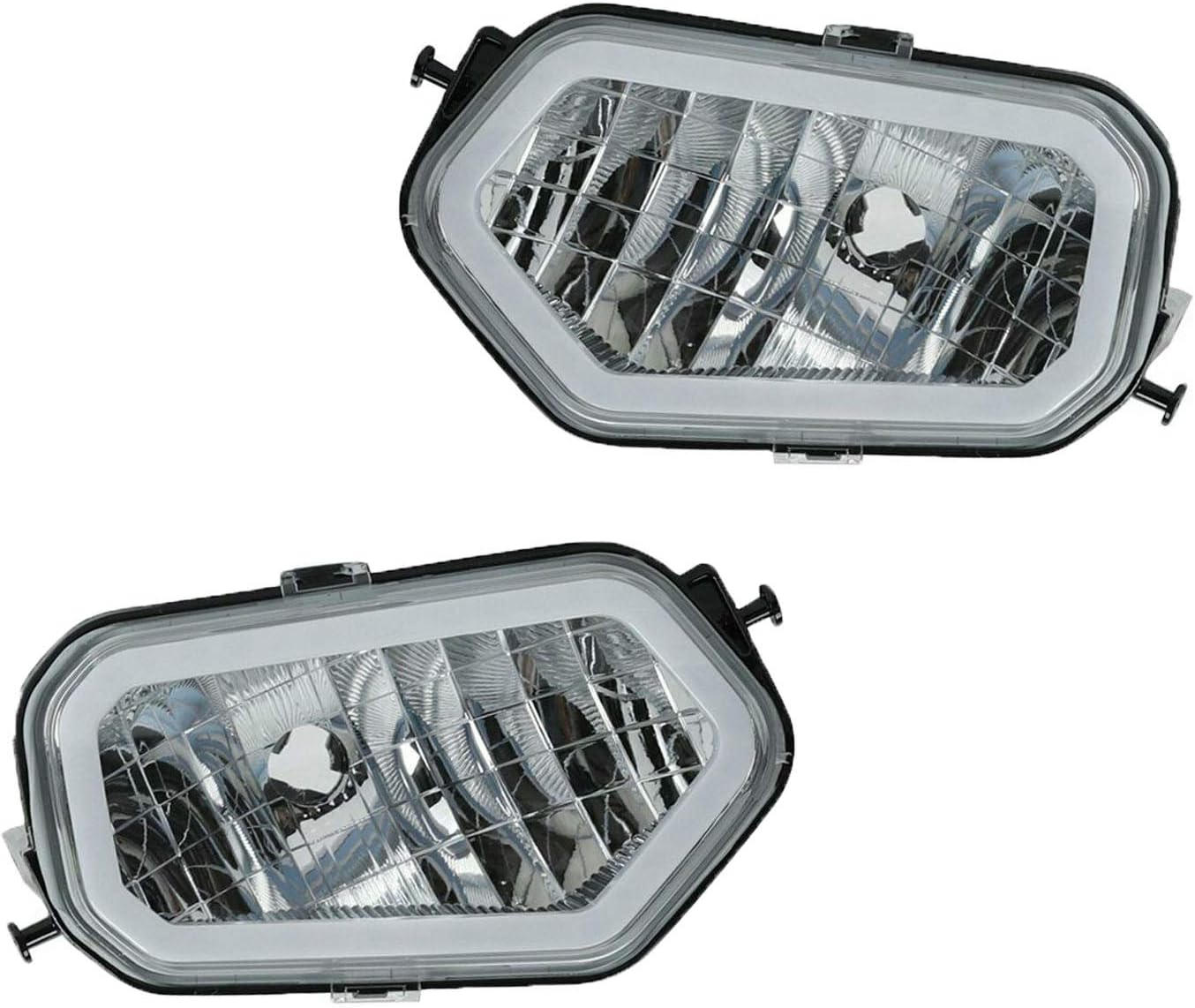 One-Day Sale: Up to 40% Off SUPERFASTRACING Headlights Housings for 2009-2017 Polaris Sportsman 500 550 570 700 800 850 1000 Halo with Angel Eye