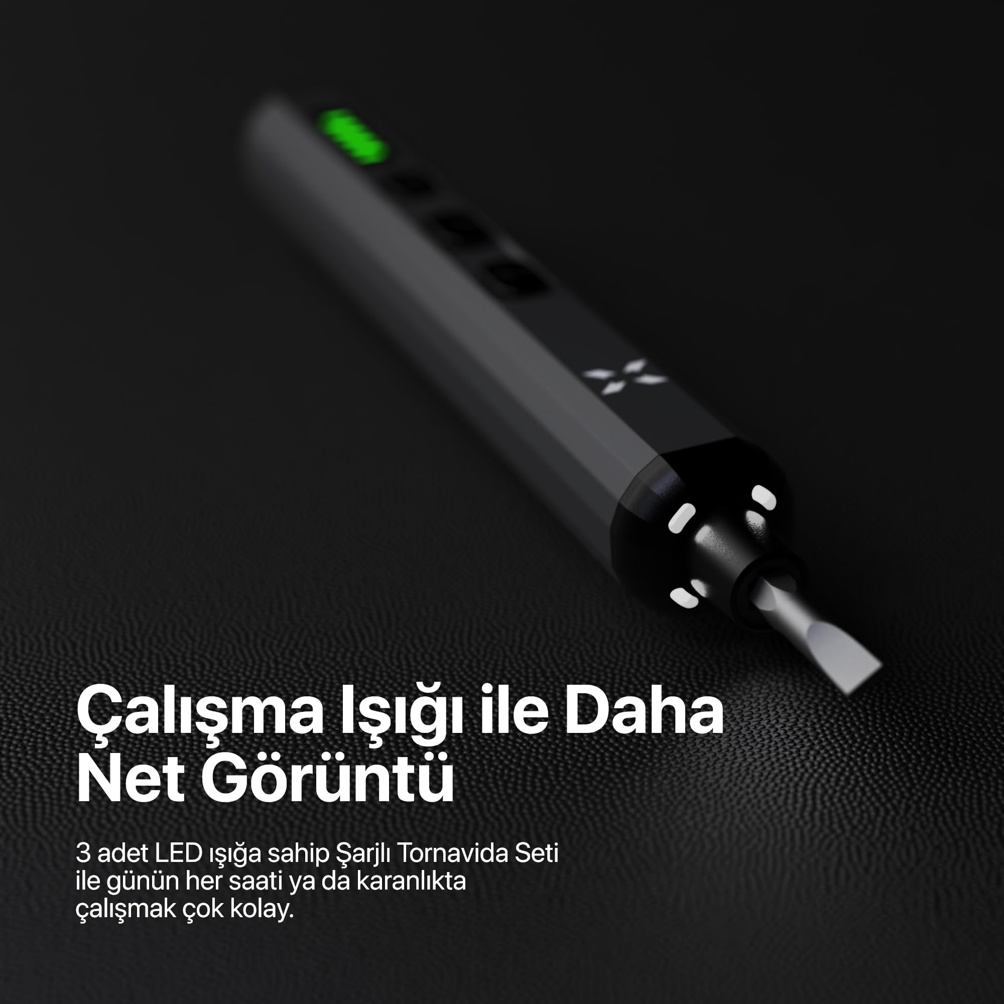 Xenon Smart Hassas Şarjlı Otomatik Tornavida Vidalama Seti 5 Nm Tork Screwdriver 153 Parça X6833