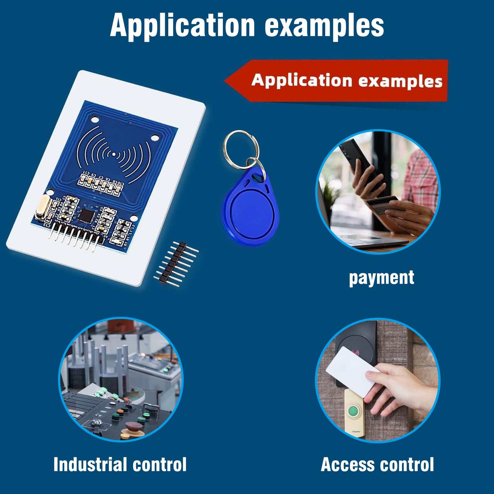 Kit RFID 2 Piezas Módulo Sensor Tarjeta IC 13,56MHz Compatible con Arduino