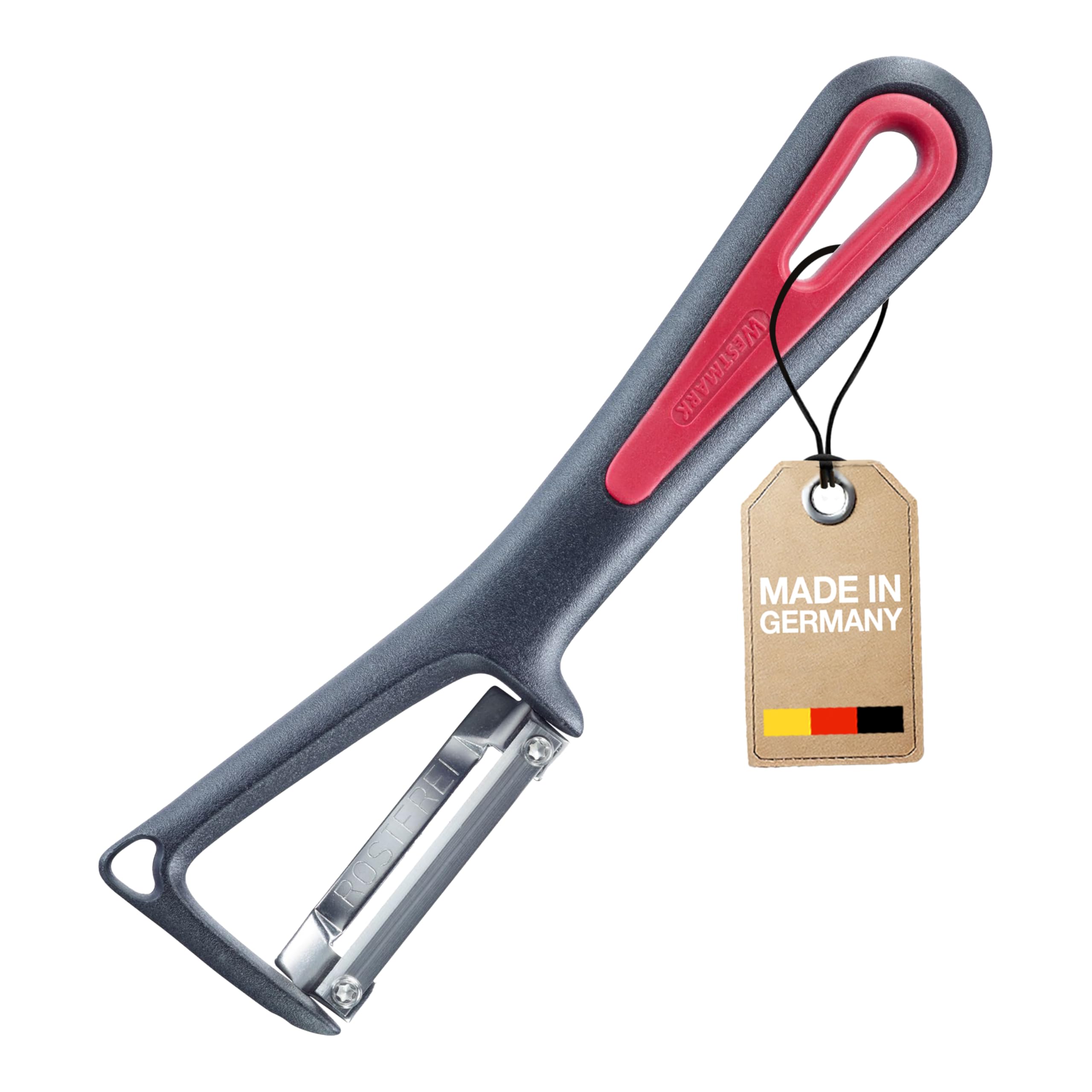 Westmark Gallant Universal Peeler, With Screwed-On Stainless Steel Blade, Colour: Black/Red, 29012270