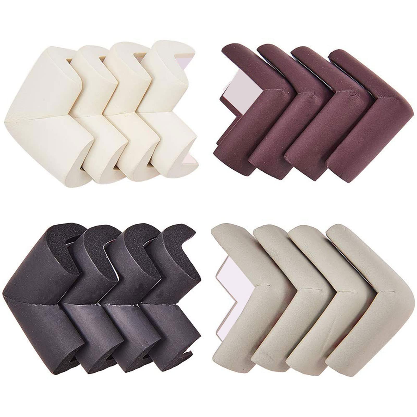 Increway Mixed Color 16Pcs Safety Corner Cushion，Super Soft Baby Proofing Corner Protector With Adhesive