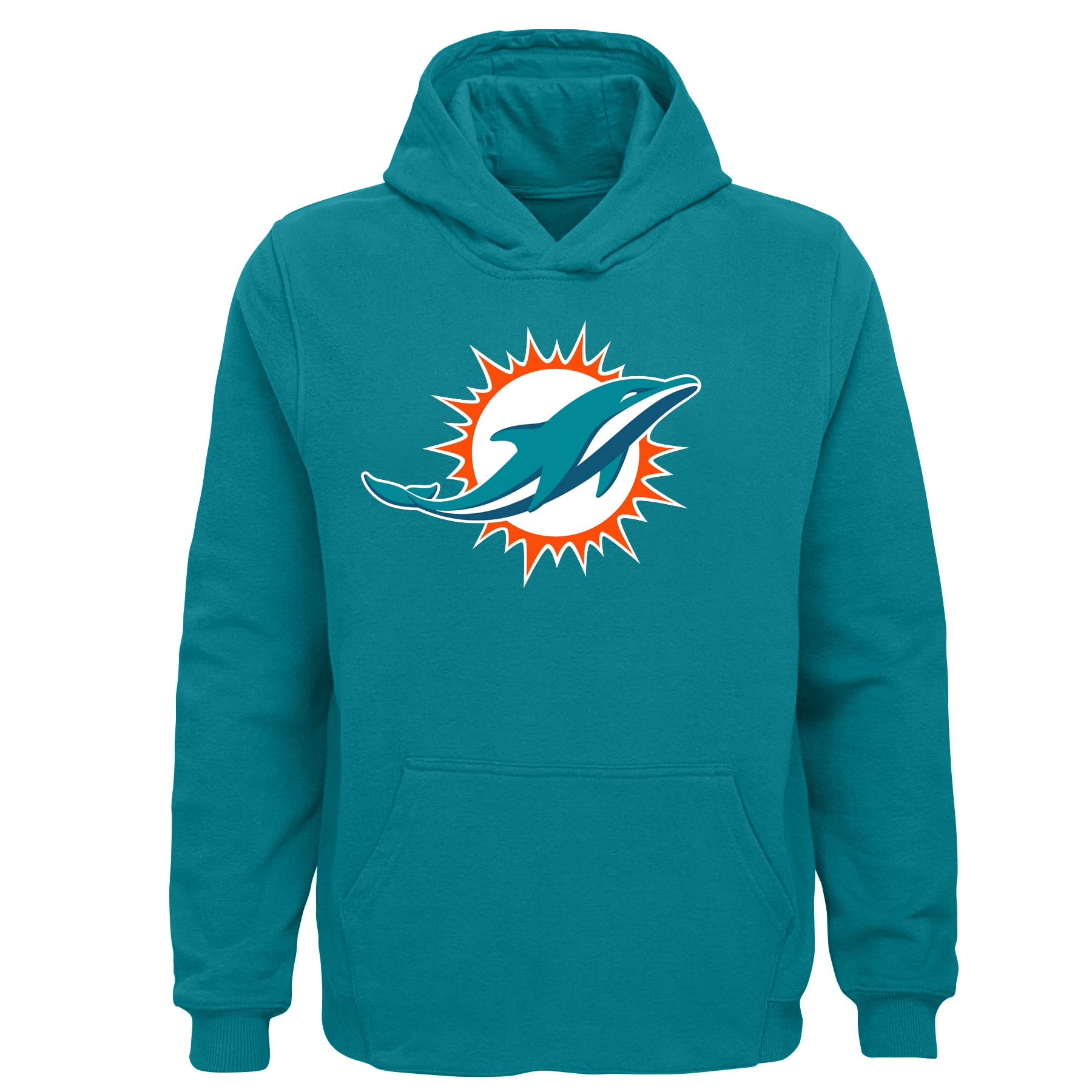 Outerstuff NFL Youth Boy's (8-20) Primary Logo Team Color Fleece Hoodie, Miami Dolphins Aqua, Small(8)