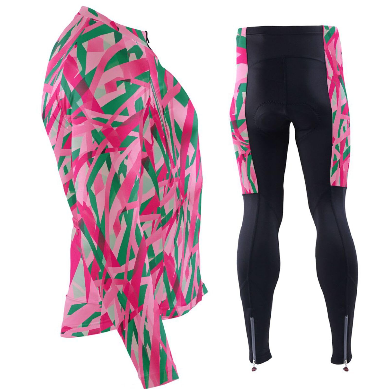 Radtrikot für kaltes Wetter, mit Taschen, winddicht, für Herren, 3D-gepolstert