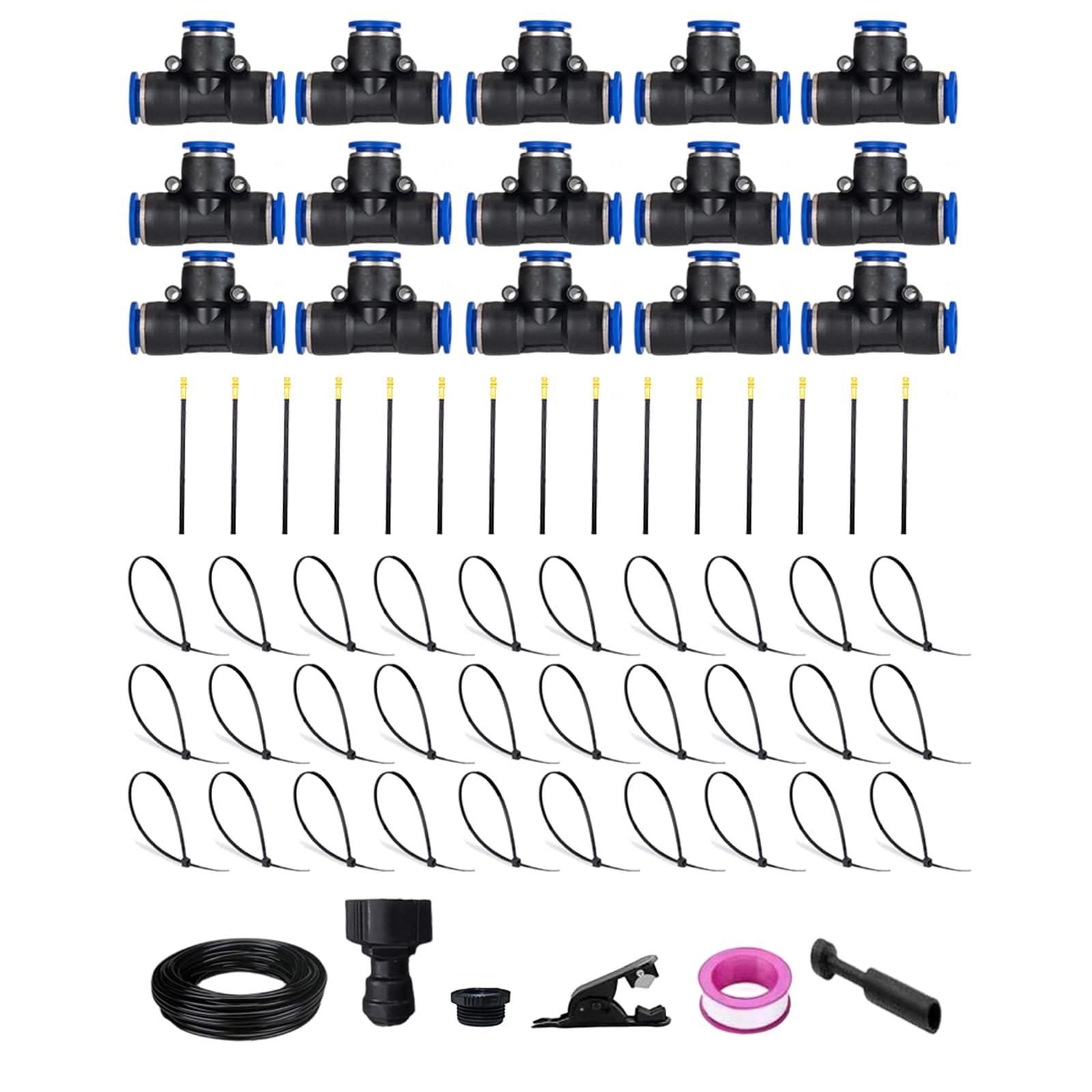 Ekoama Professional Weather Resistant 360 Degree Rotating Garden Sprinkler Drip Irrigation Set For Greenhouse Efficient Waterin