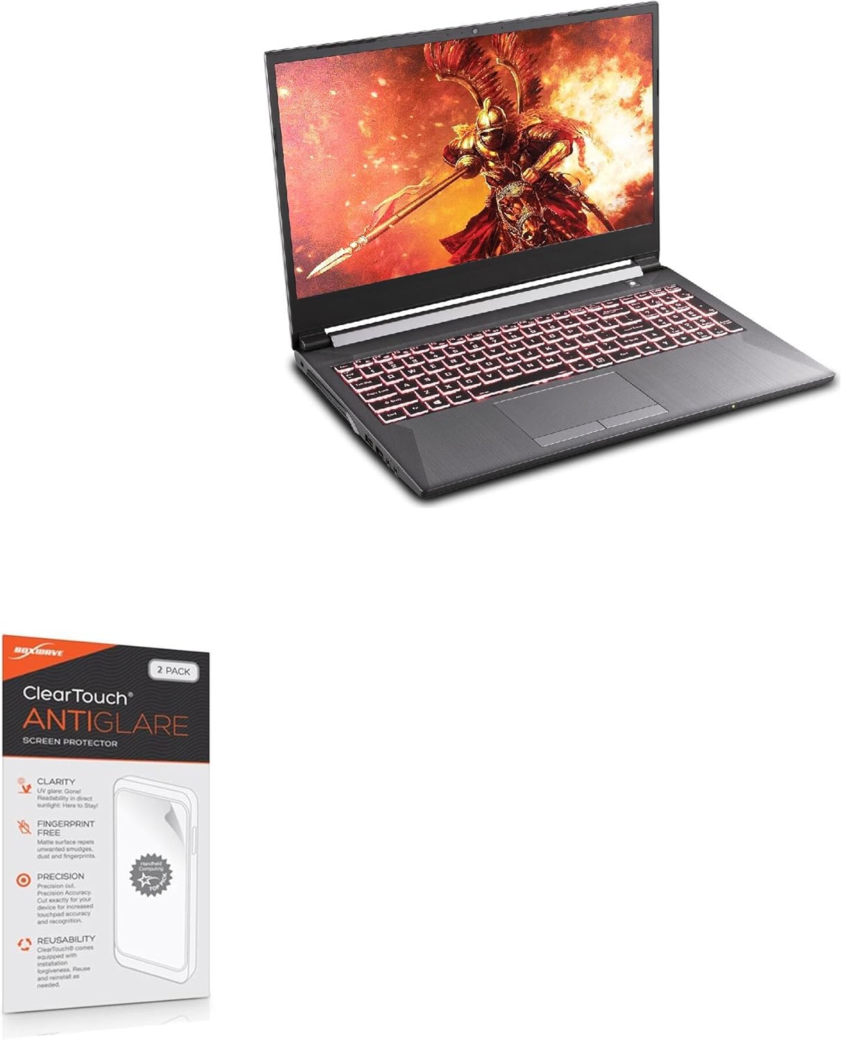 BoxWave Screen Protector Compatible with Sager NP7856 - ClearTouch Anti-Glare (2-Pack), Anti-Fingerprint Matte Film Skin