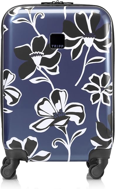 Tripp BlueWhite Lily Cabin 4 Wheel Suitcase