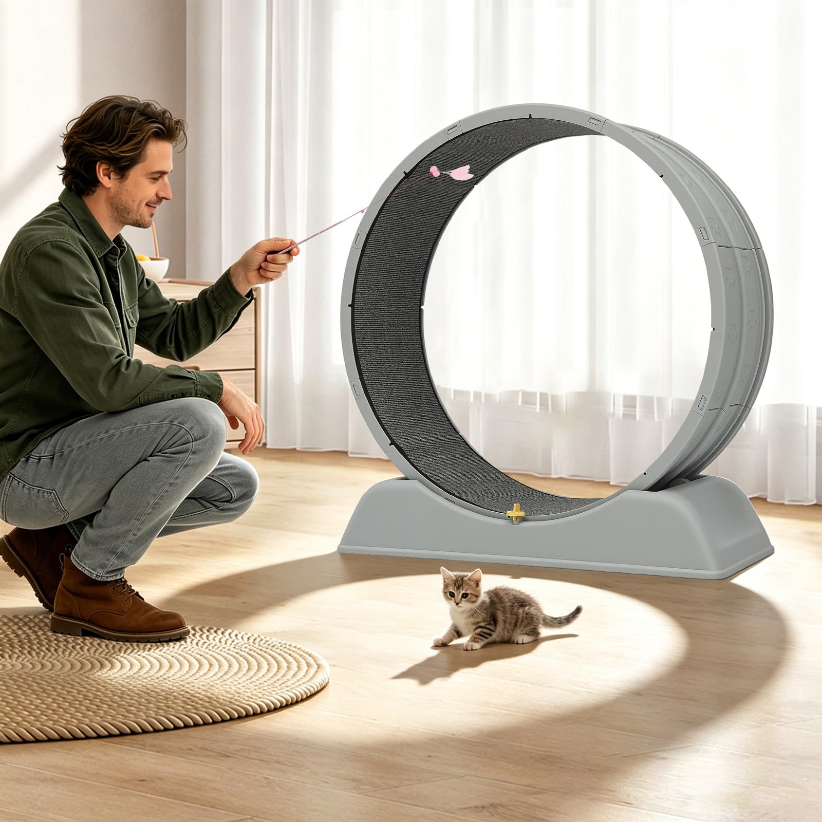 Rueda de 80 cm para gatos, juguete estable y silencioso, para perder peso y promover la salud, para correr y entrenar