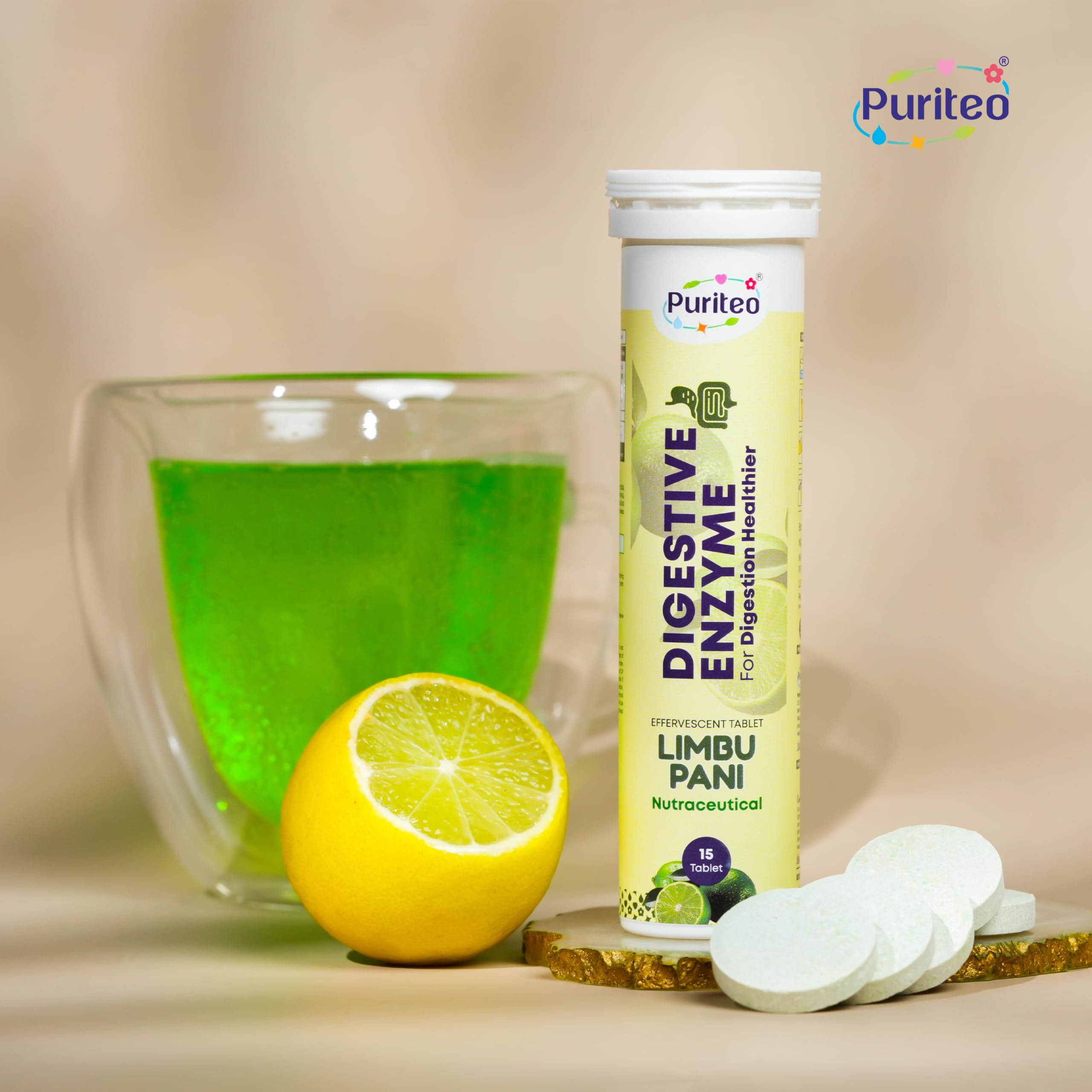 Puriteo Digestive Enzymes Tablets | Pack Of 2 (15 Tablets Each) 3
