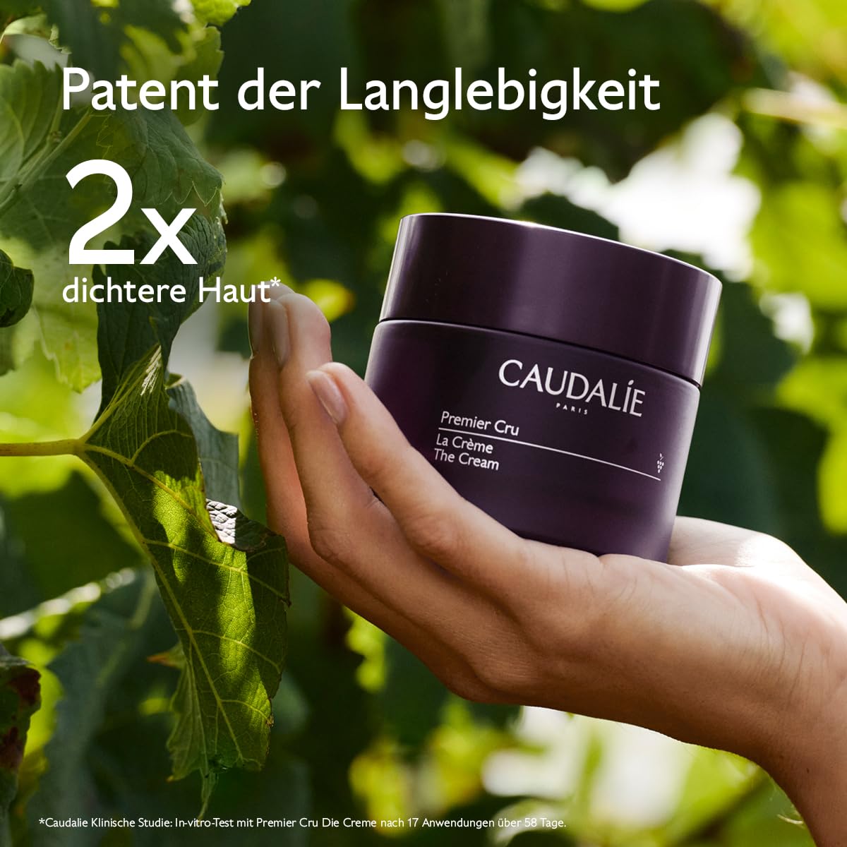 Caudalie Premier Cru Die Creme mit Patent Langlebigkeit & Natürlicher aufpolsternder Füllstoff