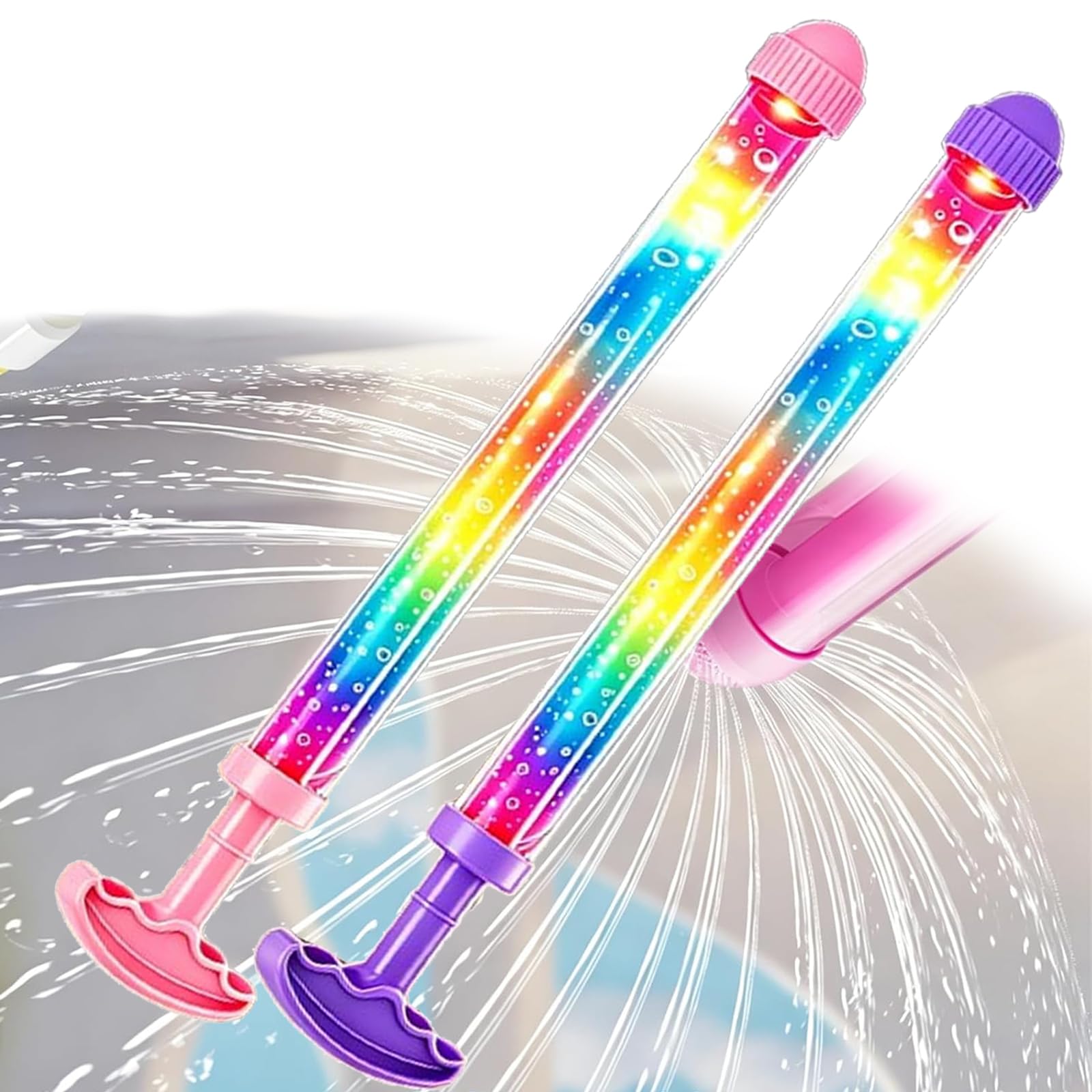 Firework Style Water Spray Toy, 4PCS Firework Water Gun, High Pressure Pull-Out Sprinkler Spray Toys, Water Firework Sprinkler for Parties, Water Festivals, Pool Party, Gatherings (2PCS-H)