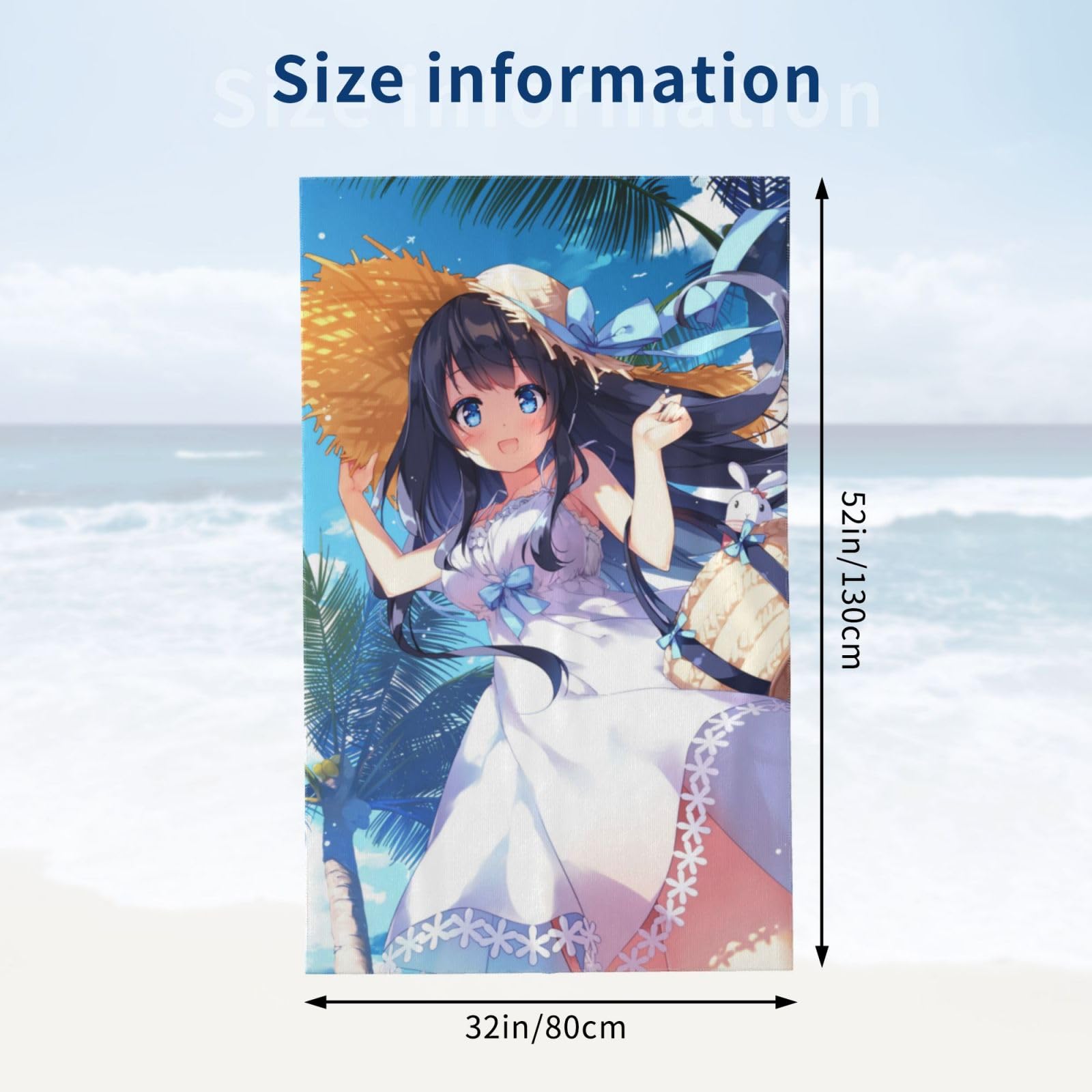 Amazon｜バスタオル サマー ドレス 女の子 イラスト アニメ タオル