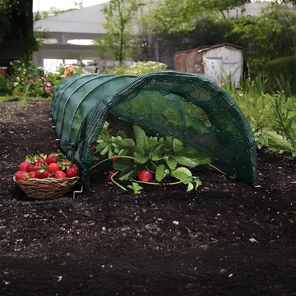 Tunnel de Jardin Ombrage Accordéon 300x45x45 cm - Anti-Nuisibles et Réglable