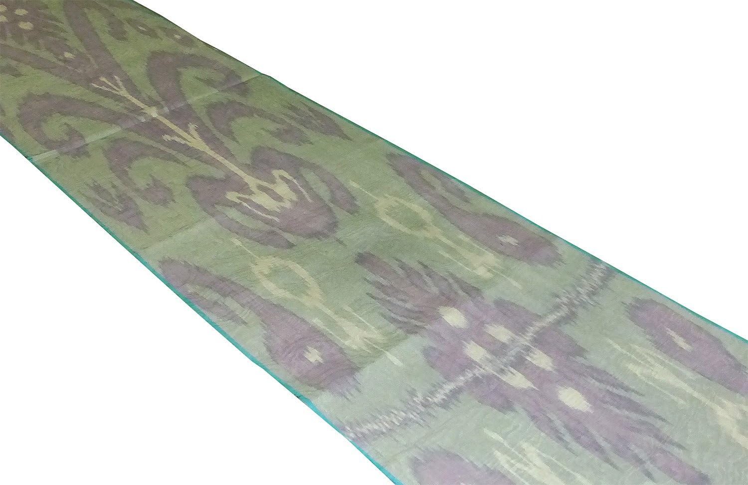 UZBEK HANDCRAFTED WOVEN SILK-COTTON IKAT ADRAS FABRIC