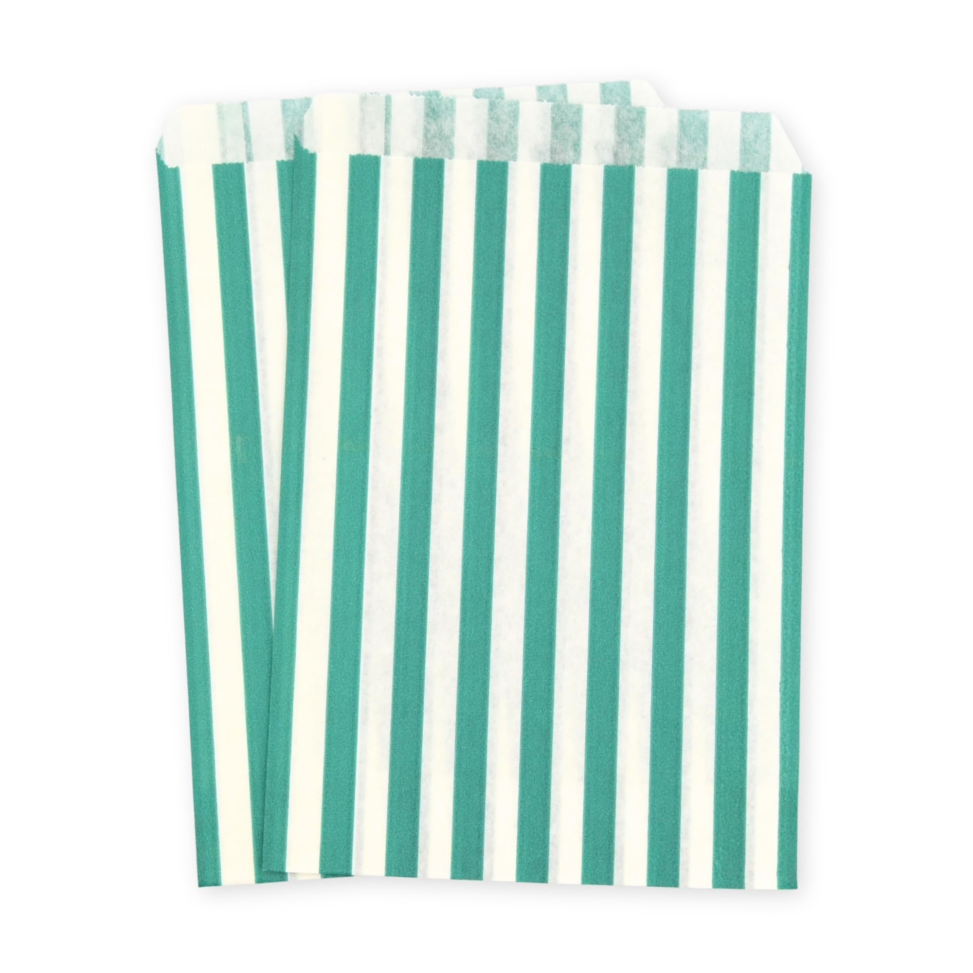 celloexpress 7" x 9" Bottle Green Striped Paper Sweet Bags - Classic Confectionery Gift Shop Goodie Party Bags (Pack of 500) โ image 1