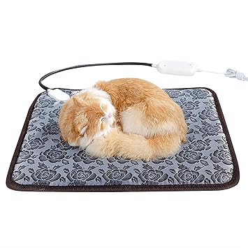 Negaor Pet Dog Cat Heating Pad Waterproof Warmer Mat Bed for Dogs Cats Indoor Warming Mat 45 * 45cm