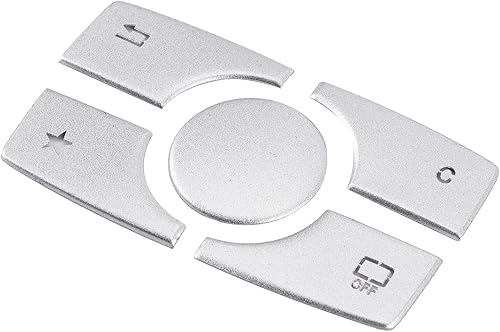 Miniatura 8 de Fydun Cubierta de botón multimedia Moldura de aleación de aluminio Pegatinas de botón de control multimedia Perilla para -Benz ML GL Clase 2015-2019