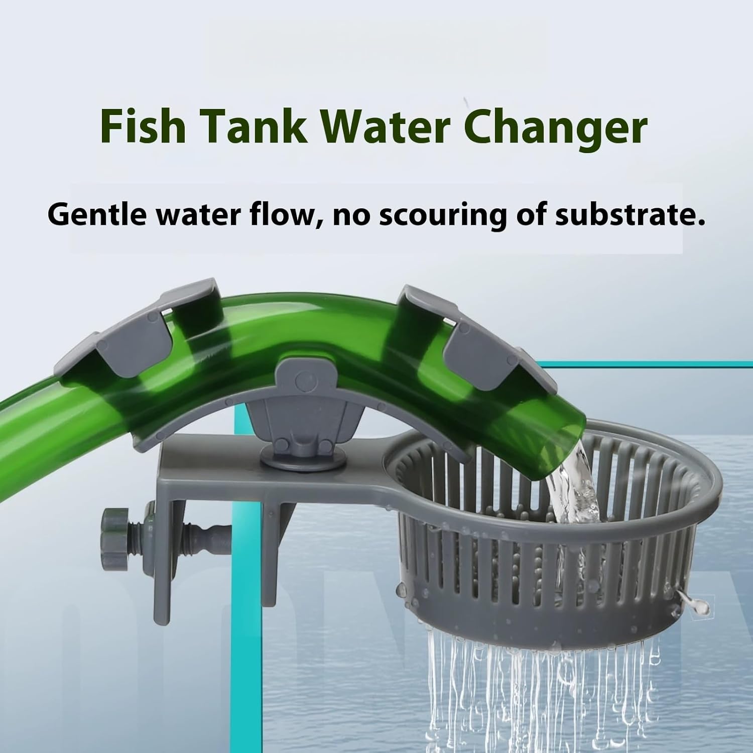 Stable Aquarium Water Change Diffuser and Flow Controller for Betta Fish Tanks, Spill-Free Efficient Filling Tool for Rimless and Rimmed Aquariums to Protect Plants and Substrate (2PCS)