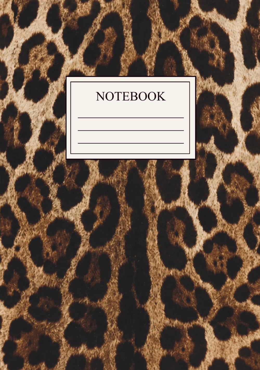 Leopard Notebook: A5 Paperback Lined Notebook with Leopard Print Cover, 100 Lined Pages for Notes and Journaling
