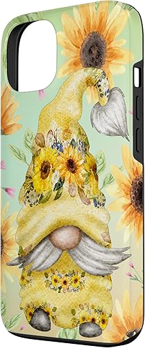 Miniatura 2 de iPhone 13 Gnomo de girasol para jardín mamá hippies lindo patrón de verano caso