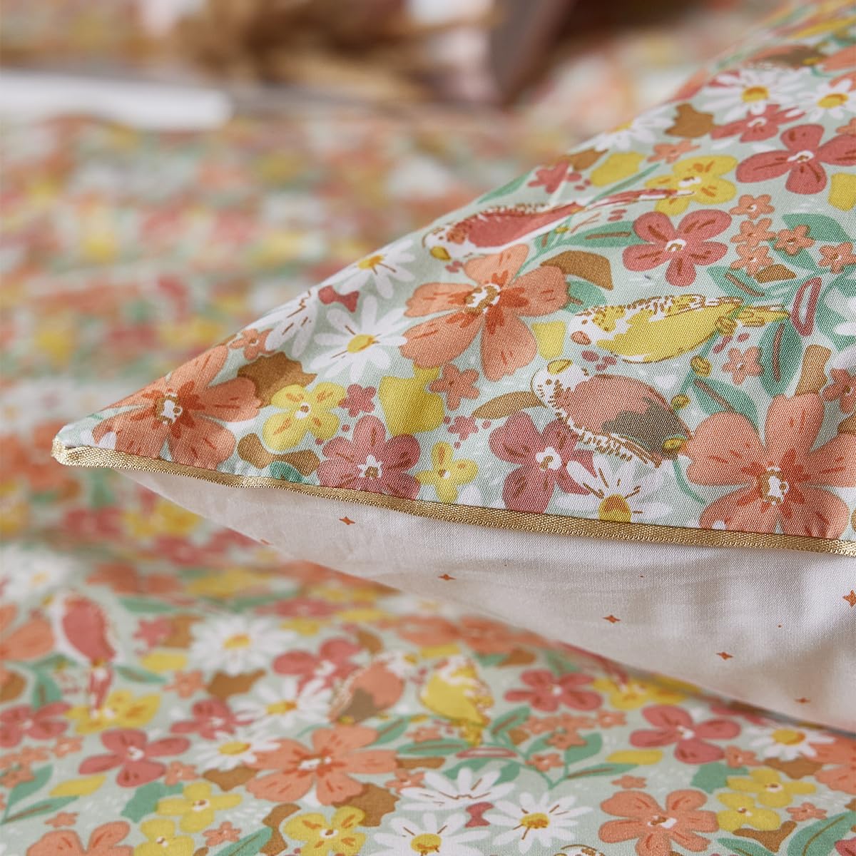 Essix Love Birds Printed Cotton Percale Pillowcase 50 x 75 cm, Multicolored, 50 x 75 cm (Pack of 1) - Image 4