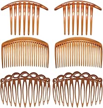 6 Mini Hair Combs, French Cellulose Acetate Side Combs, Vintage Design, Hair Accessories Ideal for All Hair Types