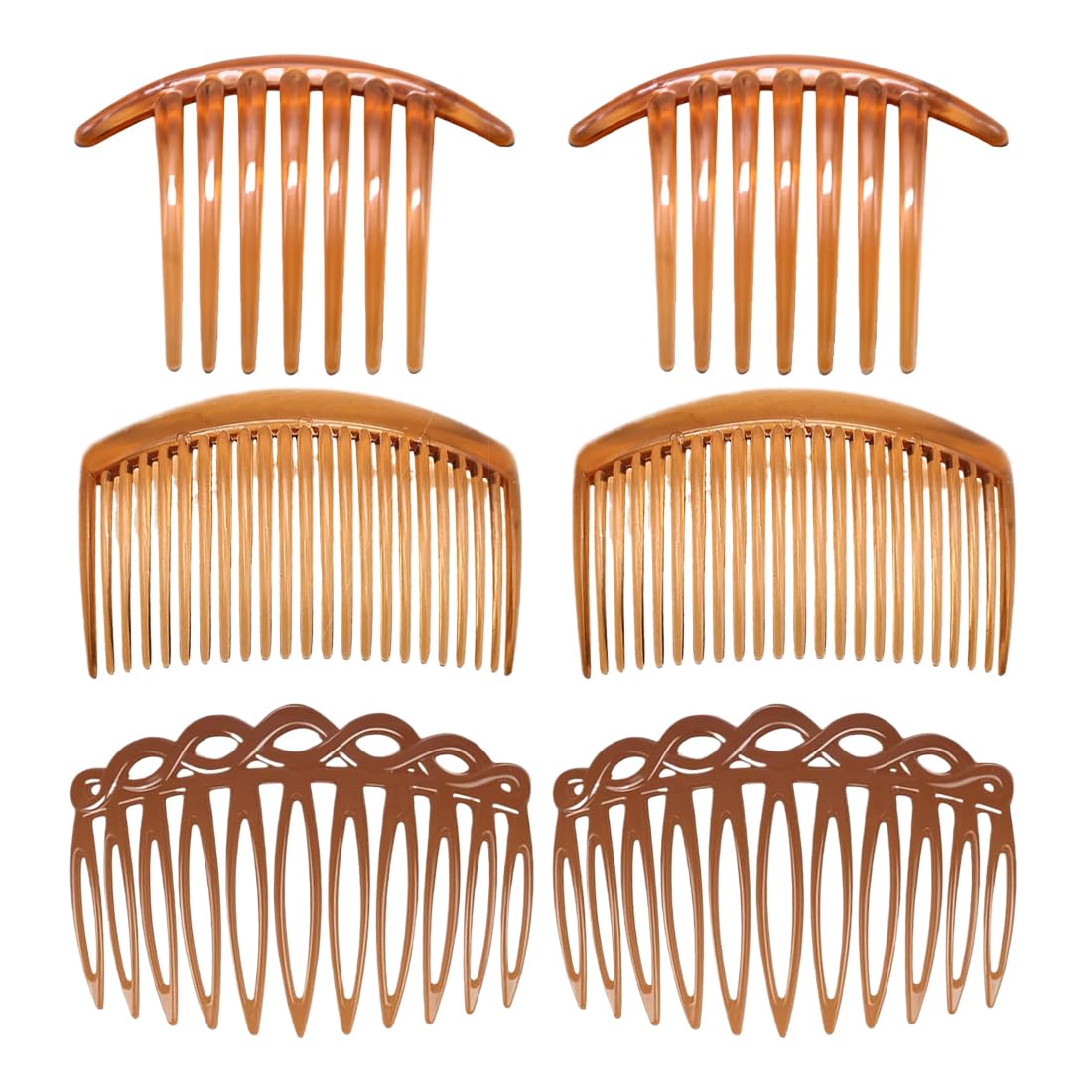 SGERUFZ 6 Mini Peinetas para el Pelo, Peinecillos Laterales Franceses de Acetato de Celulosa, Diseño Vintage, Ideal para Todo Tipo de Cabello