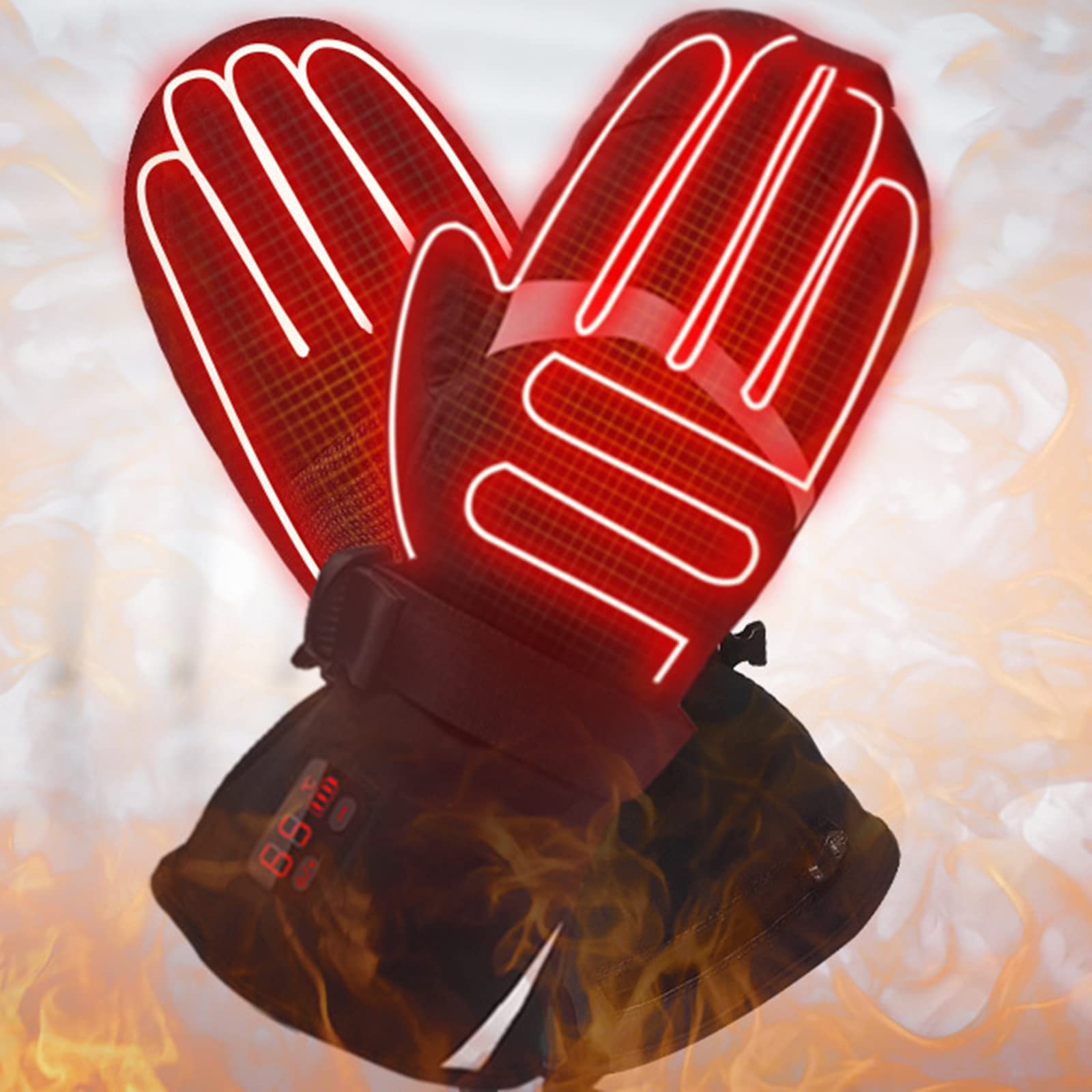 Gants de vélo électrique chauffants pour randonnée hivernale et trajets quotidiens