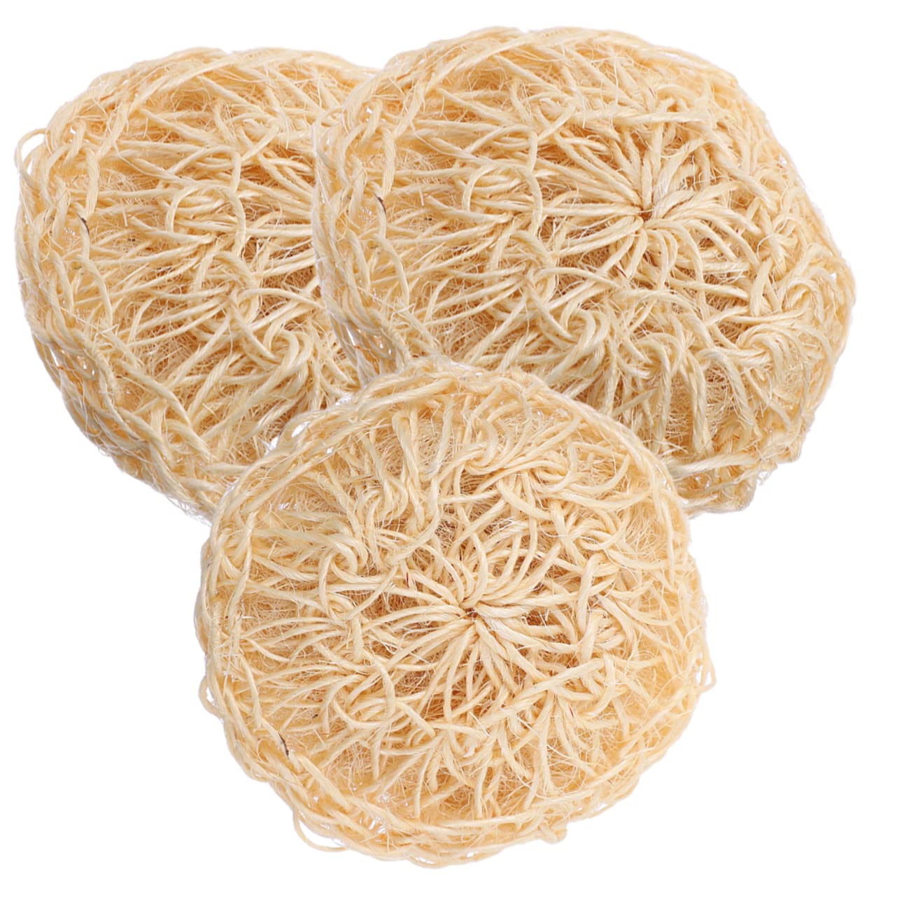 minkissy 12piezas Esponjas De Exfoliantes De Sisal Bola De Baño Redonda Para Limpieza Corporal y Masaje