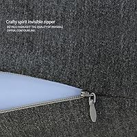 Vista 5 de Cojín para silla de oficina, almohadilla de asiento de espuma viscoelástica para alivio de espalda y ciática (color: azul y gris)