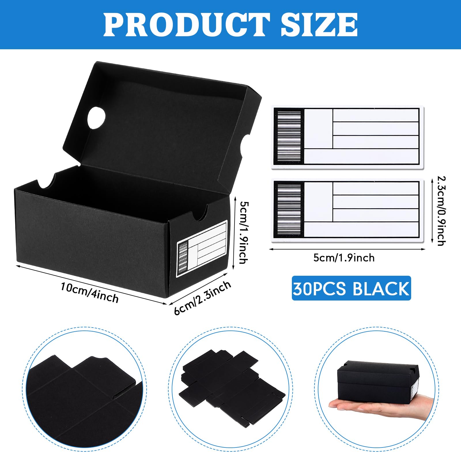 Fullhawl Set di 30 mini scatole regalo per scarpe, 10,2 x 5,8 x 5,1 cm, piccole scatole per scarpe da ginnastica, con etichetta modificabile, a tema sportivo, contenitori regalo per feste di Natale