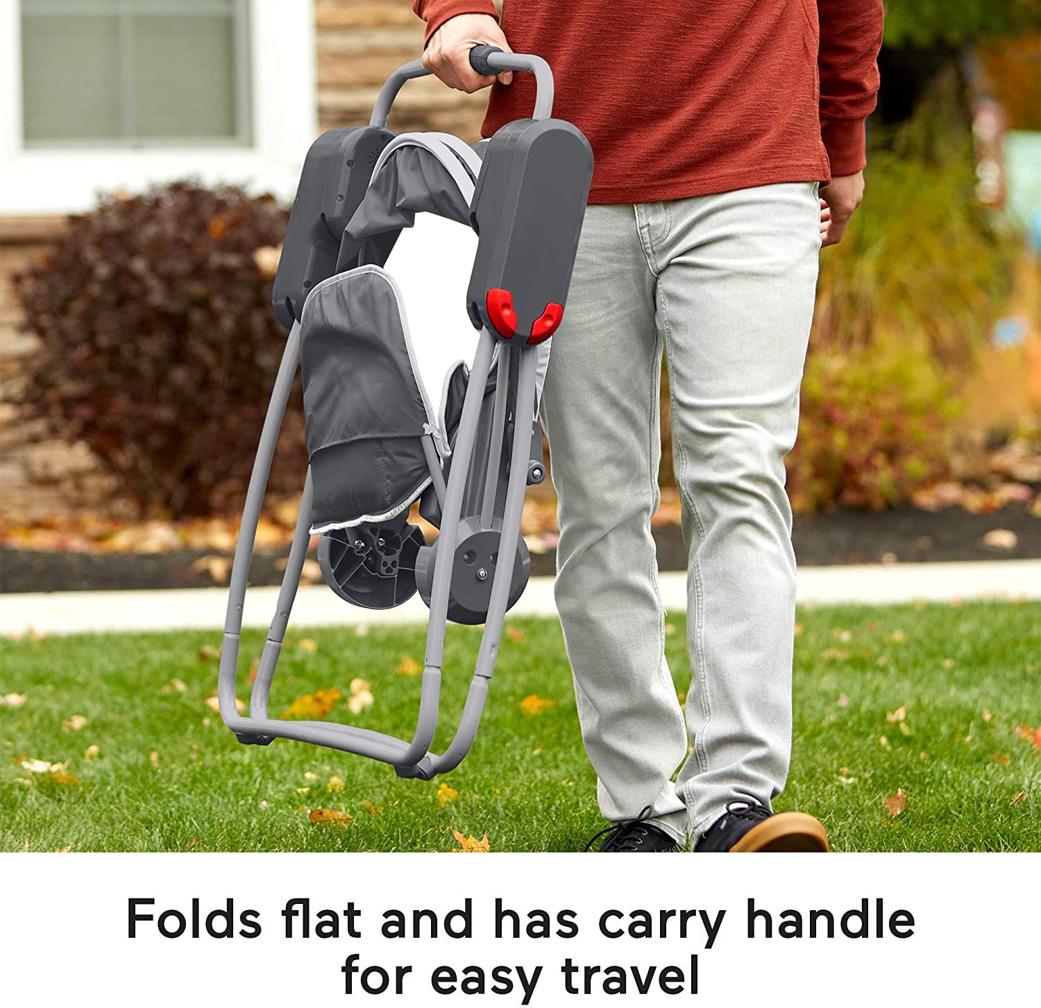 Fisher-Price On-The-Go Swing – Hexagons Print, Baby seat with Canopy That Easily Folds for Travel