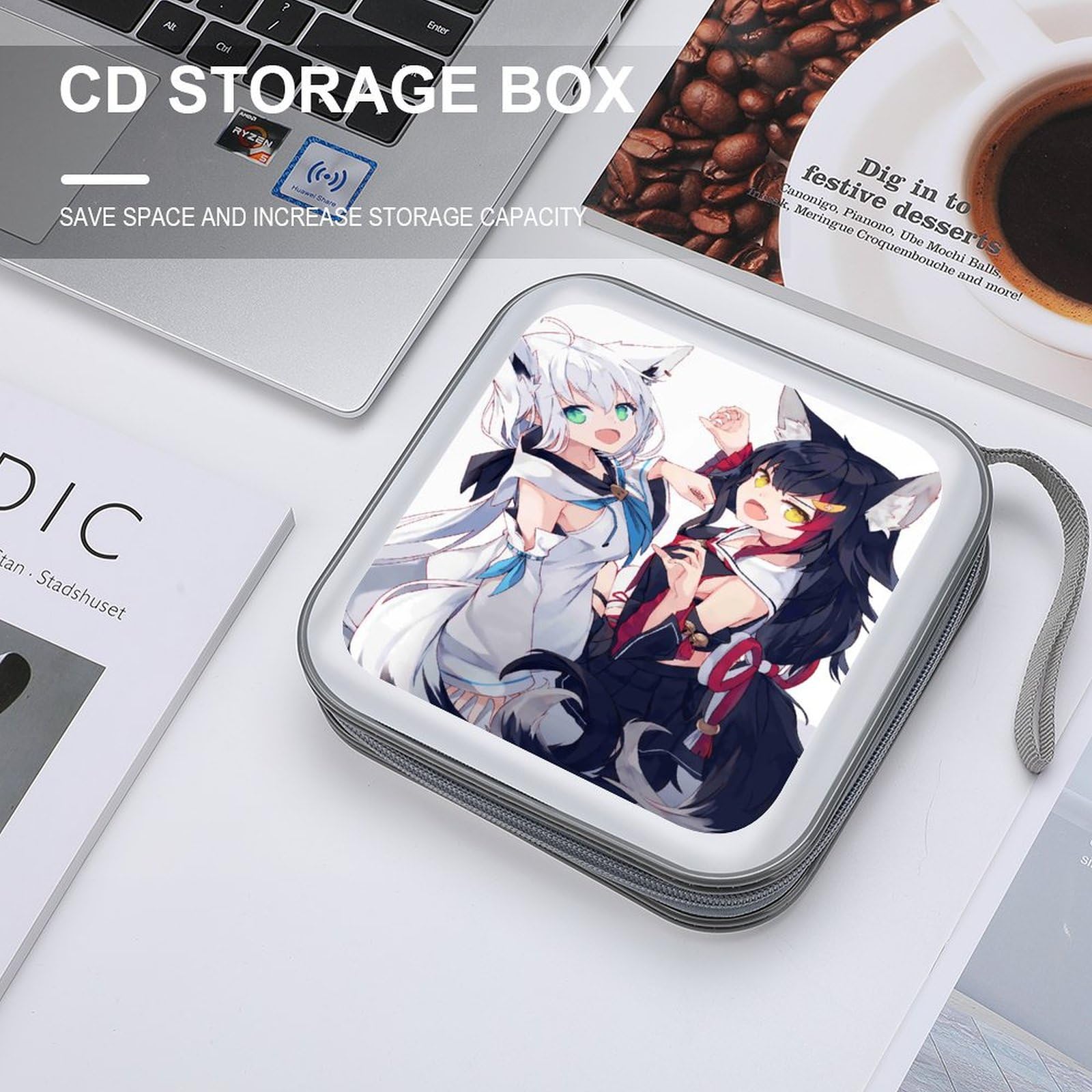 Amazon.co.jp: CDケース 白上フブキ ホロライブ ディスクケース CD
