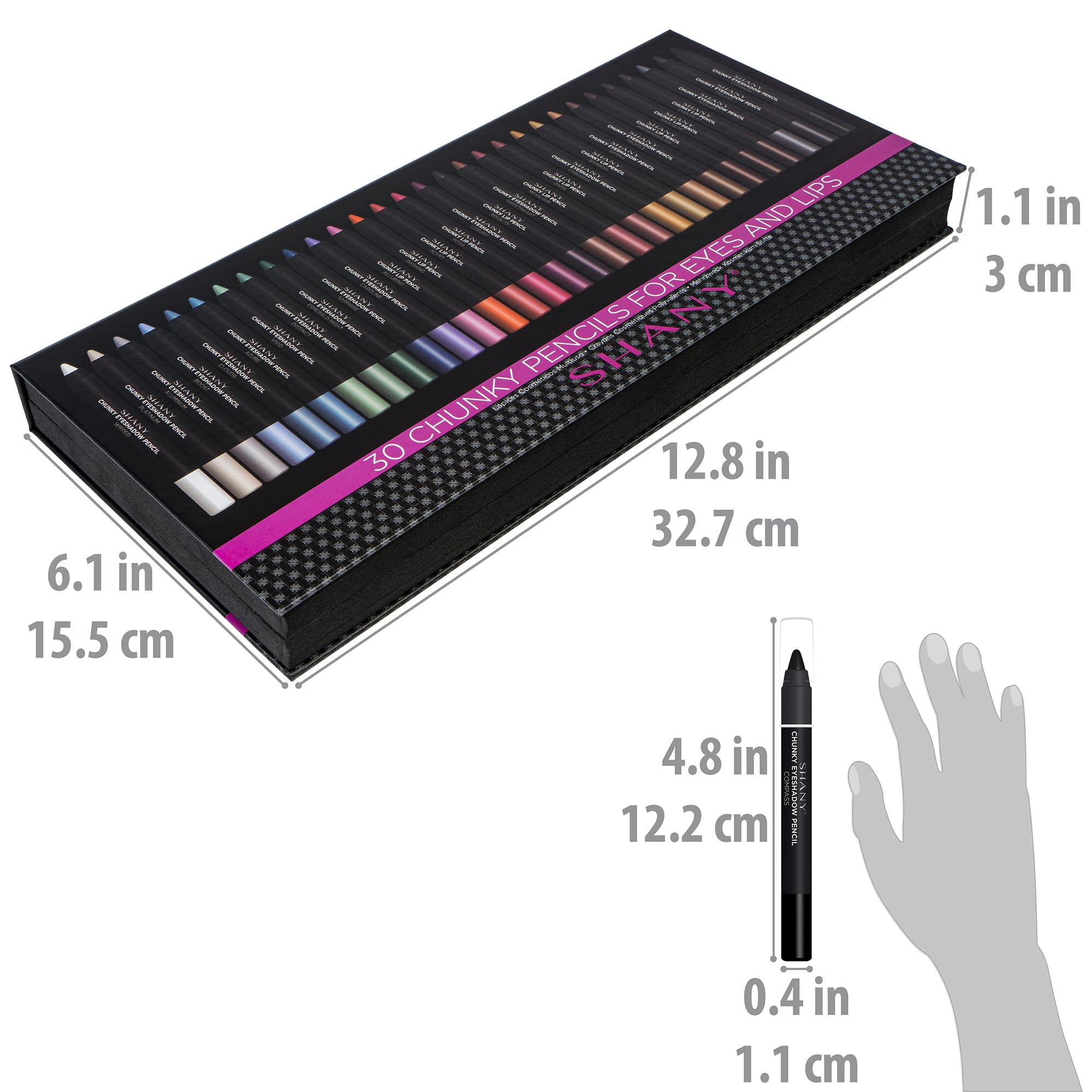 SHANY Chunky Multi-Use Eye & Lip Makeup Pencils