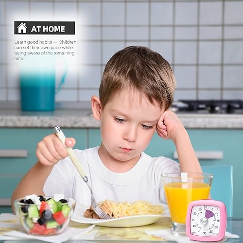 Miniatura 6 de Secura Temporizador visual de 60 minutos, temporizador de estudio silencioso para niños y adultos, relojes de tiempo, temporizador de cuenta