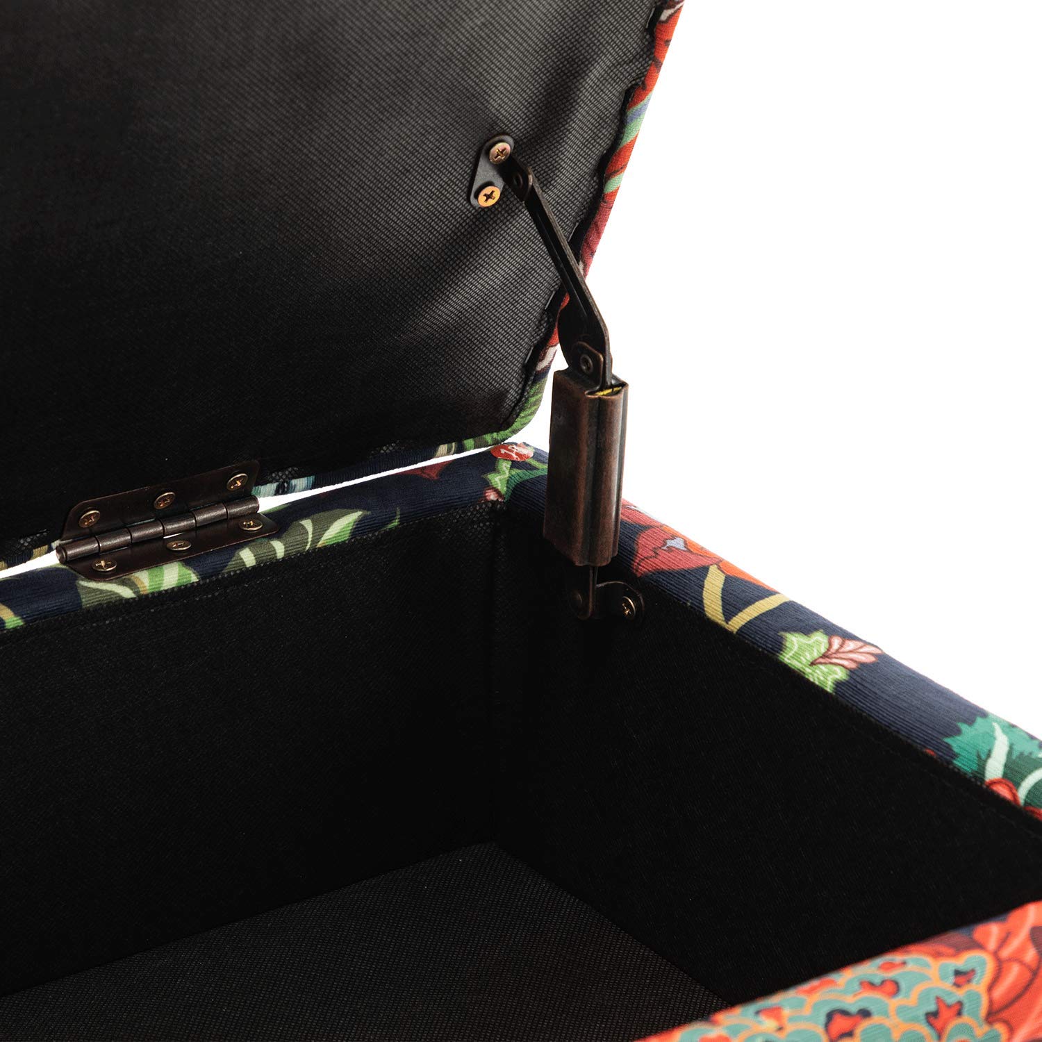 ZHENGHAO Storage Ottoman Bench, Upholstered Velvet Entry Bench for