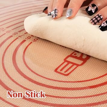Thick Silicone Pastry Mat Large Baking Mat Sheet Non-Slip Dough Rolling Mat